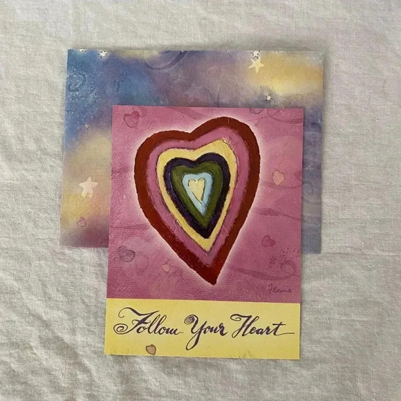 Vintage 6/pk INSPIRING WORDS Greeting Cards Leanin' Tree Flavia Weedn NOS - Picture 2 of 13